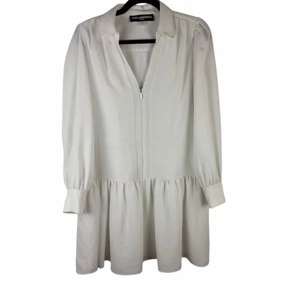 Karl Lagerfeld white drop waist dress- size 6